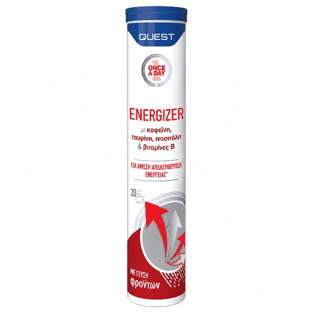 Με αγορές προϊόντων Quest άνω των 25€ ΔΩΡΟ Energizer 20 αναβράζοντα δισκία
