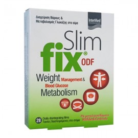 Intermed Συμπλήρωμα Διατροφής για Ενίσχυση Μεταβολισμού  Slim Fix ODF 28 Ταινίες Διασπειρόμενες στο Στόμα