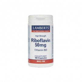 Lamberts Βιταμίνη B2 (Ριβοφλαβίνη) Riboflavin 50mg Vitamin B2 100caps