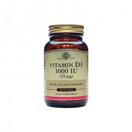 Solgar Βιταμίνη D3 1000IU 25 mg Vitamin D3 1000IU 25μg  100softgels