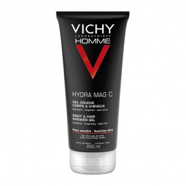 Αφρόλουτρο Μαλλιών και Σώματος για Ευαίσθητη Επιδερμίδα Homme Hydra Mag C Vichy 200 ml