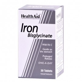 Σίδηρος Με Βιταμίνη C Iron Bisglycinate Health Aid Tabs 30 Τμχ
