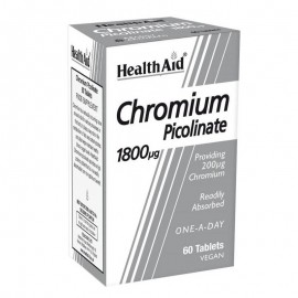 Συμπλήρωμα Διατροφής Για Αδυνάτισμα Chromium Picolinate (1800mg) Health Aid Tabs 60 Τμχ