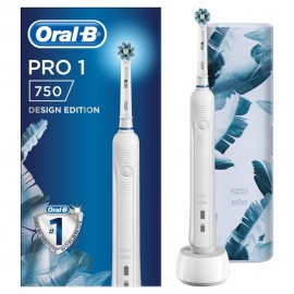 Oral-B Επαναφορτιζόμενη Ηλεκτρική Οδοντόβουρτσα & Θήκη Ταξιδίου Pro 1 750 Blue Design Edition 1τμχ