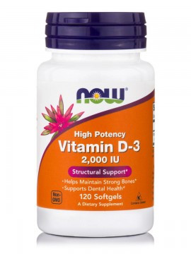 Βιταμίνη D3 2000IU Vitamin D3 Now 120 softgels