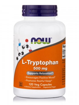 Συμπλήρωμα Διατροφής Για Βελτίωση της Διάθεσης L-Tryptophan 500 mg Now 60vcaps