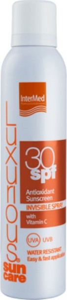 Διάφανο Αντιηλιακό με αντιοξειδωτική σύνθεση  Suncare Antioxidant Sunscreen Invisible Spray SPF30 Intermed Luxurious 200ml