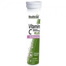 Βιταμίνη C και Εχινάκεια Vitamin C + Echinacea (1000mg) Health Aid Tabs 20 Τμχ
