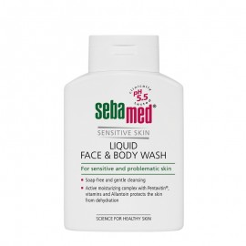 Ηπιος Καθαρισμός Ευαίσθητου Προσώπου και Σώματος  Sensitive Skin Liquid Face & Body Wash Sebamed 300 ml