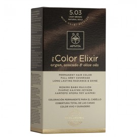Βαφή Μαλλιών Καστανό Ανοιχτό Φυσικό Μελί 5.03 My Color Elixir Apivita 50 ml