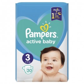 Active Baby Πάνες Μέγεθος 3 (6-10kg) Pampers 20 τμχ
