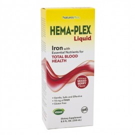 Natures Plus Υγρό Συμπλήρωμα Διατροφής για Αιμοποιητικό Σύστημα και Πρόληψη Αναιμίας Hema-Plex Liquid Iron  250 ml