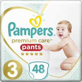 Premium Pants Πάνες Βρακάκι Μέγεθος 3 (6-11 kg) Pampers 48 τμχ