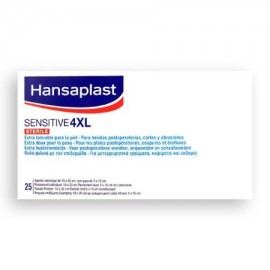 Hansaplast Αποστειρωμένα Ατομικά Επιθέματα 10 x 20cm Sensitive 4XL με Ενσωματωμένη Πληγή Γάζας 5 x 15cm  25τμχ
