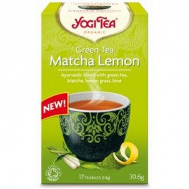 Βιολογικό Αγιουβερδικό Τσάι Green Matcha Lemon Yogi Tea 17 φακελάκια