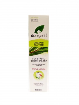 Αντιβακτηριδιακή Οδοντόκρεμα με Βιολογικό Tea Tree Organic Tea Tree Purifying Toothpaste Dr. Organic 100ml