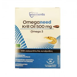 Συμπλήρωμα Διατροφής για Υγεία Καρδιάς Krill Omega-3 500mg My Elements 30 tabs