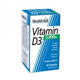 Για Την Πρόληψη Της Οστεοπόρωσης Vitamin D3 (5000iu) Health Aid Caps 30 Τμχ