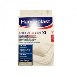 Hansaplast Επιθέματα Για Πληγές Αντιβακτηριδιακά  6x7 cm Antibacterial  XL Sensitive Sterile  5 τμχ