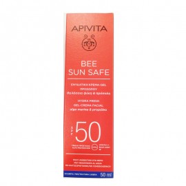 Αντηλιακή Κρέμα Προσώπου Ελαφριάς Υφής SPF50 Hydra Fresh Gel-Cream  Bee Sun Safe Apivita 50 ml