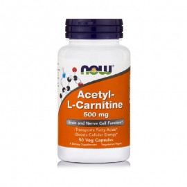 Ακέτυλ-L-Καρνιτίνη 500 mg Acetyl-L-Carnitine 500 mg Now 50 vcaps