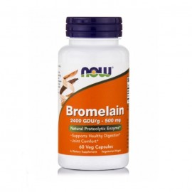 Συμπλήρωμα Βρωμελαΐνης 500 mg  NOW BROMELAIN 500mg VEG CAPSULES 60TMX
