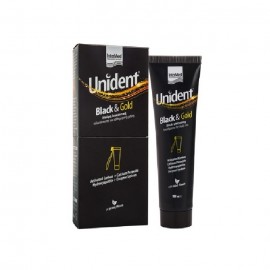 Λευκαντική Οδοντόπαστα με Γεύση Μέντα Black & Gold Black Whitening Toothpaste Unident 100 ml