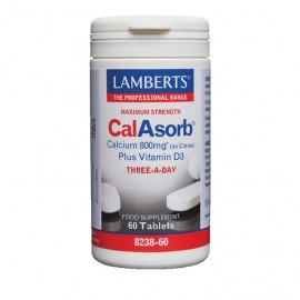Lamberts Συμπλήρωμα Ασβεστίου 800mg Mε Βιταμίνη D3 CalAsorb  60 tabs