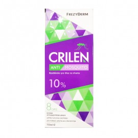 Εντομοαπωθητικό Γαλάκτωμα Άοσμο για Όλες Τις Ηλικίες Crilen Anti Mosquito 10% Frezyderm 150 ml