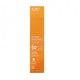 Αντηλιακή Ρευστή Κρέμα Προσώπου Προστασίας και Αντιγήρανσης SPF50 Sun Secret Anti-Age Anti-Spot Face Fluid Matt effect  SPF 50 Korff 50 ml