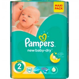 Pampers Πάνες 3-6kgNew Baby Dry No2 76τμχ