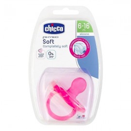 Chicco Πιπίλα Σιλικόνης Ρόζ 6-16m  Physio Soft 1 unit
