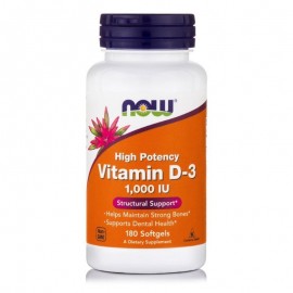 Βιταμίνη D3 1000IU Vitamin D3 Now 180 softgels