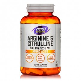 Aργινίνη& Kιτρουλίνη Arginine & Citrulline 500mg/200mg Now Sports 120 caps