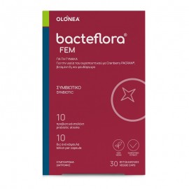 Προβιοτικά και Πρεβιοτική Ινουλίνη Bacteflora Fem 4/10 Holistic Med 30 caps