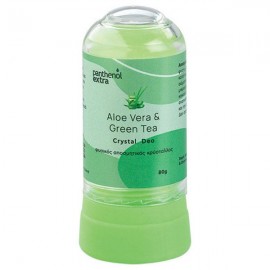 Medisei Panthenol Extra  Φυσικός Κρύσταλλος Αποσμητικός  με Αλόη & Πράσινο Τσάι Aloe Vera & Green Tea Crystal Deo 80gr