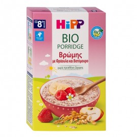 Hipp Bio Porridge Βιολογική Βρώμη Ολικής Άλεσης με Φράουλα & Βατόμουρο 250gr