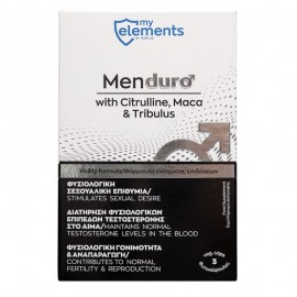 My Elements Ανδρικό Συμπλήρωμα Διατροφής για Λίμπιντο Menduro with Citrulline Maca & Tribulus 3 v.caps