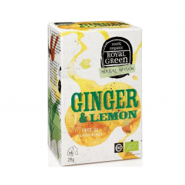 Royal Green Βιολογικό Αφέψημα Ginger & Lemon 16 φακελάκια 27gr
