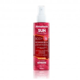 Αντηλιακό Λάδι Σώματος Για Μαύρισμα SPF15+ Sun Protection Tanning Dry Oil Body Satin Touch Histoplastin 200 ml