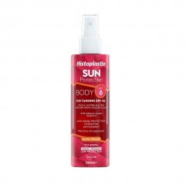 Αντηλιακό Λάδι Σώματος Για Μαύρισμα SPF6+ Sun Protection Tanning Dry Oil Body Satin Touch Histoplastin 200 ml