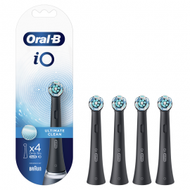 Oral-B iO Ultimate Clean Black Κεφαλές Βουρτσίσματος  4 τμχ