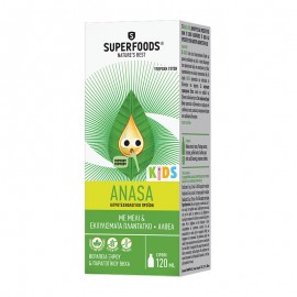 Superfoods  Παιδικό Σιρόπι για Ξηρό και Παραγωγικό Βήχα  Για παιδιά 1+ Anasa Kids Syrup 120ml