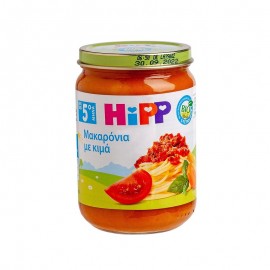 Hipp Βιολογικό Βρεφικό Γεύμα Μακαρόνια με Κιμά & Φρέσκια Τομάτα 190gr