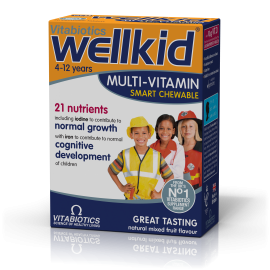 Vitabiotics Μασώμενη Πολυβιταμίνη για Παιδιά Wellkid Multi-Vitamin Smart Chewable  30ch.tabs