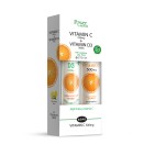 Power Health Promo 1+1 Δώρο Βιταμίνη C 1000mg  Με D3 1000IU  20eff.tabs & Δώρο Βιταμίνη C Vitamin C 500mg  20eff.tabs Αναβράζοντα Δισκία