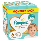 Pampers Premium Care Monthly Pack Πάνες με Αυτοκόλλητo No 6 για 13-18kg 128τμχ