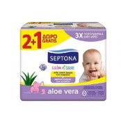 Μωρομάντηλα Calm n Care Aloe Vera Septona 2 + 1 Δώρο (3x57 peices)