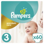 Premium Care Πάνες Μέγεθος 3 (5-9kg) Pampers 60 τμχ