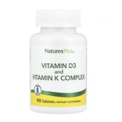 Natures Plus Vitamin D3 & Vitamin K Complex Συμπλήρωμα Διατροφής για τ &hellip;